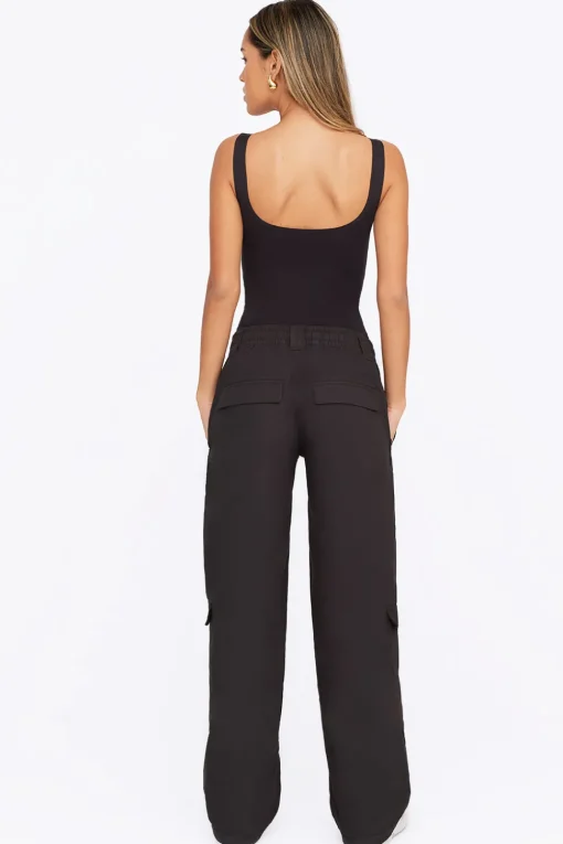 365 Second Skin Scoop Neck Bodysuit - Shadow Black