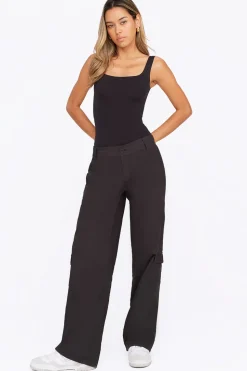 365 Second Skin Scoop Neck Bodysuit - Shadow Black