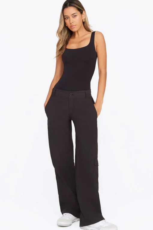 365 Second Skin Scoop Neck Bodysuit - Shadow Black