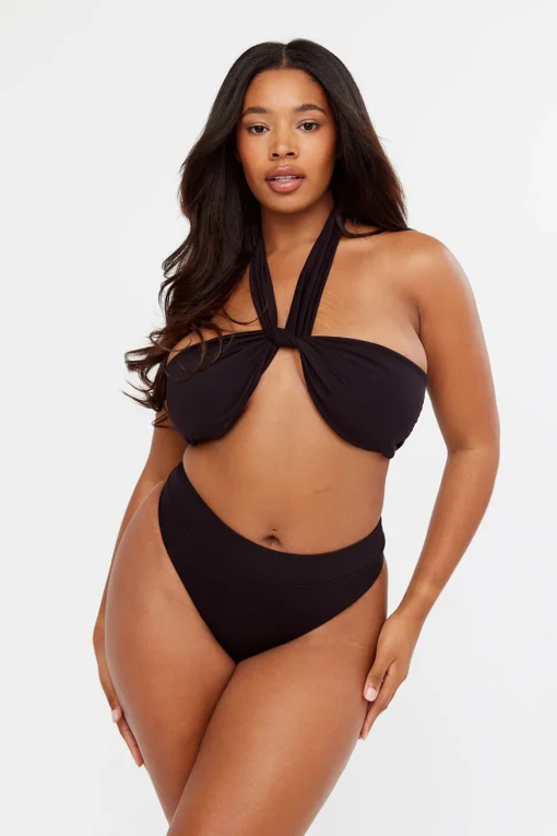 Antibes Multiway Bandeau Bikini Top - Black
