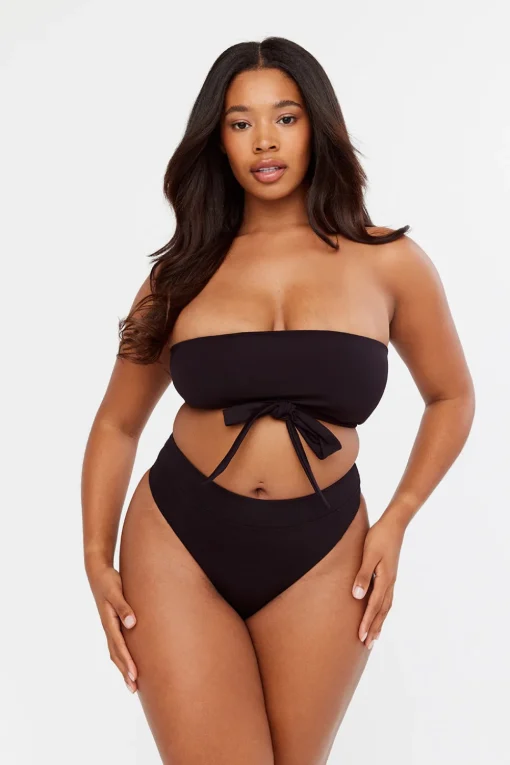 Antibes Multiway Bandeau Bikini Top - Black