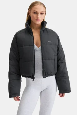 Cocoon T Logo Reversible Puffer Jacket - Black