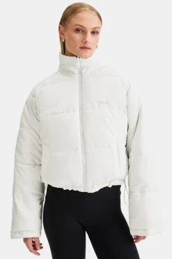 Cocoon T Logo Reversible Puffer Jacket - Coconut Milk