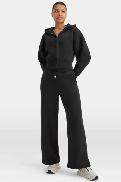 Cocoon Zip Through Hoodie - Black