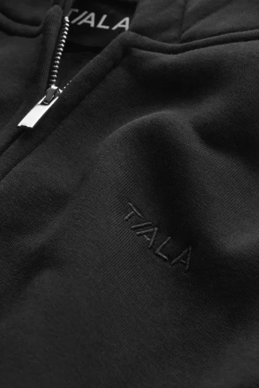 Cocoon Zip Through Hoodie - Black
