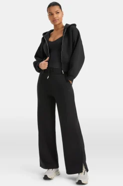 Cocoon Zip Through Hoodie - Black