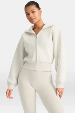 Cocoon Zip Through Hoodie - Chai Latte