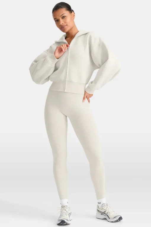 Cocoon Zip Through Hoodie - Chai Latte