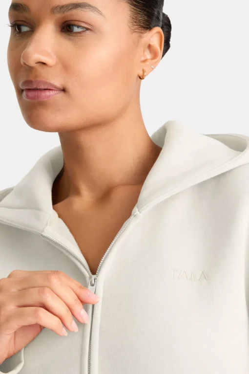Cocoon Zip Through Hoodie - Chai Latte