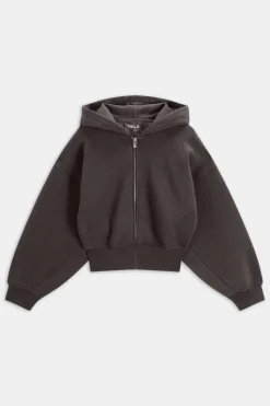 Cocoon Zip Through Hoodie - Americano