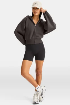 Cocoon Zip Through Hoodie - Americano