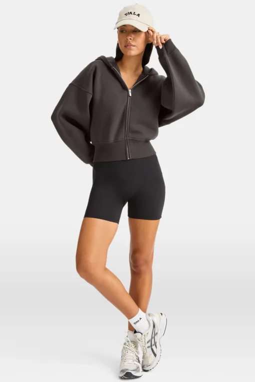 Cocoon Zip Through Hoodie - Americano