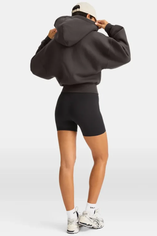 Cocoon Zip Through Hoodie - Americano