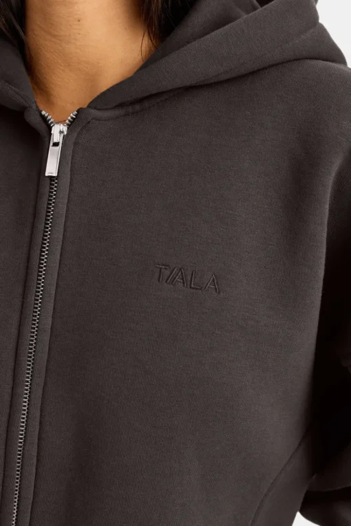 Cocoon Zip Through Hoodie - Americano