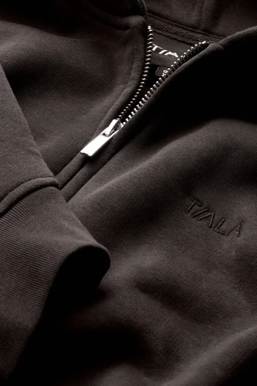 Cocoon Zip Through Hoodie - Americano
