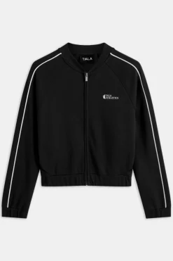 Contrast Piping Track Jacket - Shadow Black
