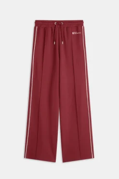 Contrast Piping Track Pant - Vintage Red