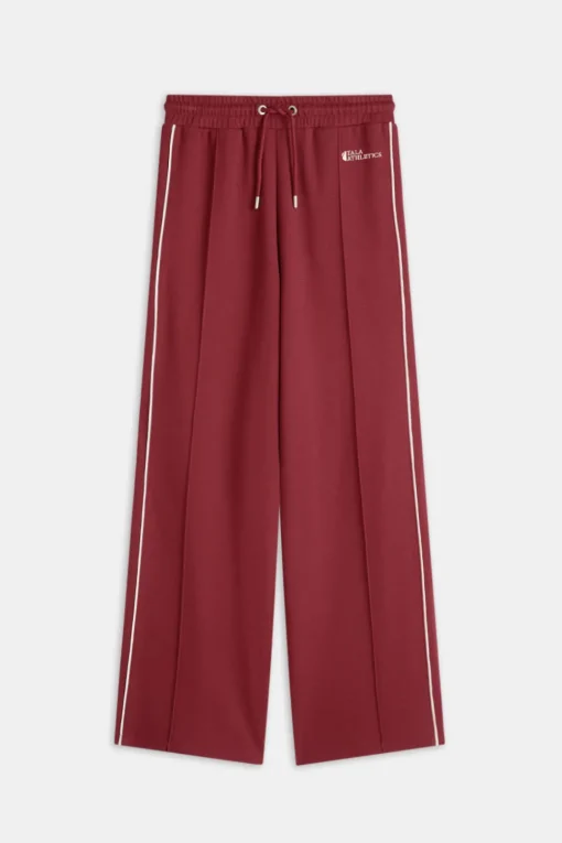 Contrast Piping Track Pant - Vintage Red