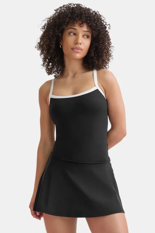 DayFlex Built-In Support Bandeau Vest - Shadow Black