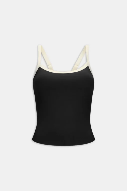 DayFlex Built-In Support Bandeau Vest - Shadow Black