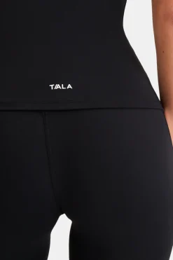 DayFlex Built-In Support Essential Square Neck Vest - Shadow Black