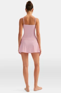 DayFlex Built-In Support Spaghetti Strap Full Length Cami Vest - Ballet Slipper