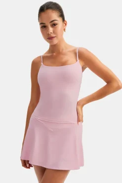 DayFlex Built-In Support Spaghetti Strap Full Length Cami Vest - Ballet Slipper