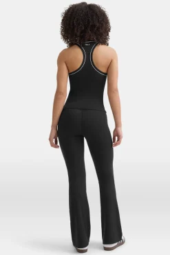 DayFlex Built-In Support V Neck Racer Vest - Shadow Black
