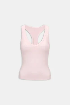 DayFlex Built-In Support V Neck Racer Vest - Ballet Slipper