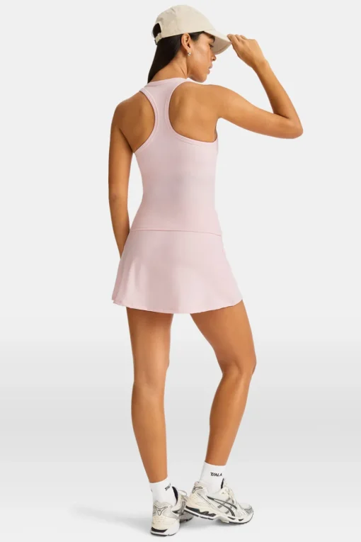 DayFlex Built-In Support V Neck Racer Vest - Ballet Slipper