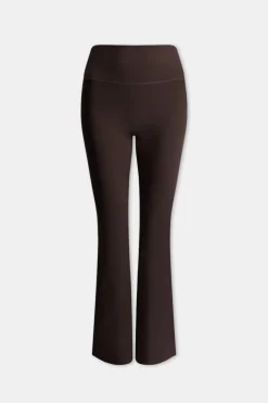 DayFlex Contrast Stripe Side Split Flared Yoga Pant No Front Seam - Americano And Mocha