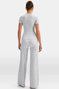 DayFlex Essential Full Length T-Shirt - Grey Marl