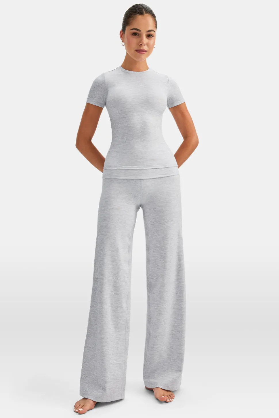 DayFlex Essential Full Length T-Shirt - Grey Marl