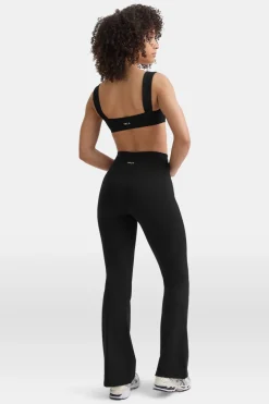 DayFlex High Waisted Flared Yoga Pant No Front Seam - Shadow Black