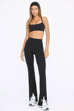 DayFlex High Waisted Split Hem Flared Yoga Pant - Shadow Black
