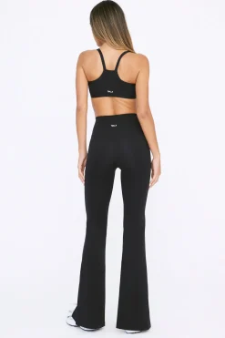 DayFlex High Waisted Split Hem Flared Yoga Pant - Shadow Black