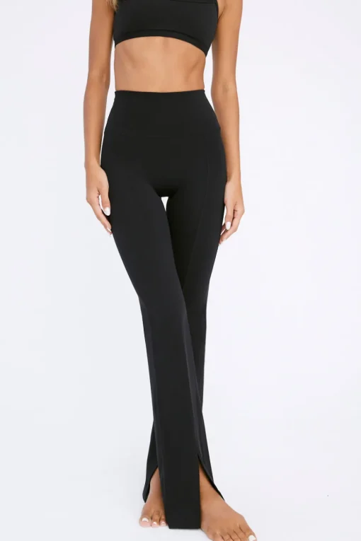 DayFlex High Waisted Split Hem Flared Yoga Pant - Shadow Black