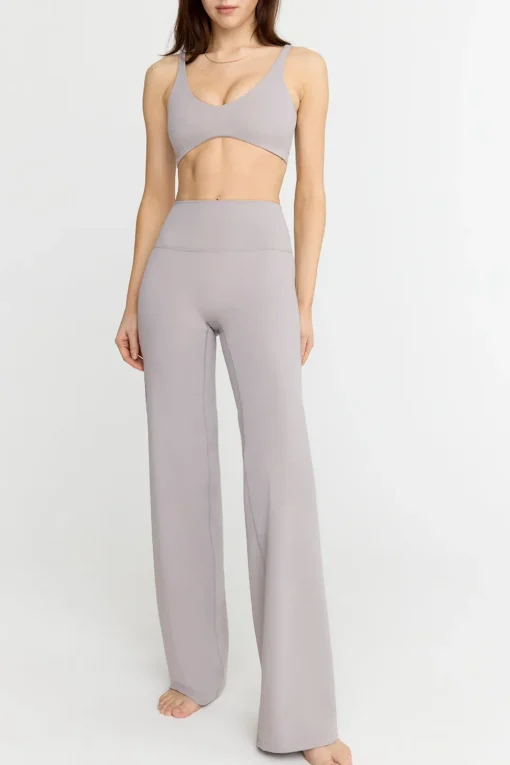 DayFlex High Waisted Wide Leg Yoga Pant - Taupe