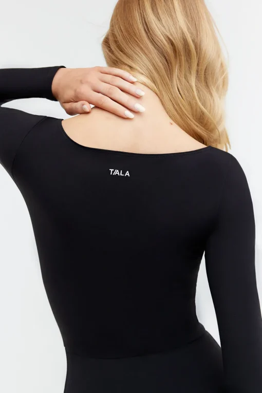 DayFlex Long Sleeve Wide Leg Unitard - Shadow Black