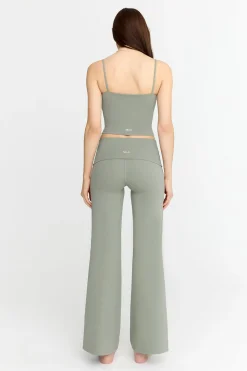DayFlex Multiway Fold Waist Wide Leg Yoga Pant - Vintage Khaki