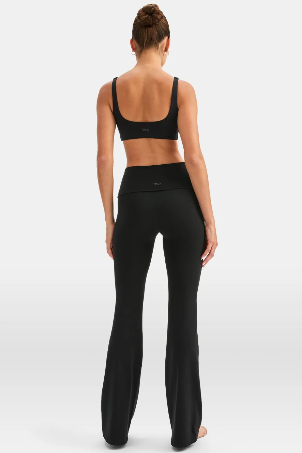 DayFlex Multiway Fold Waist Flared Yoga Pant - Shadow Black