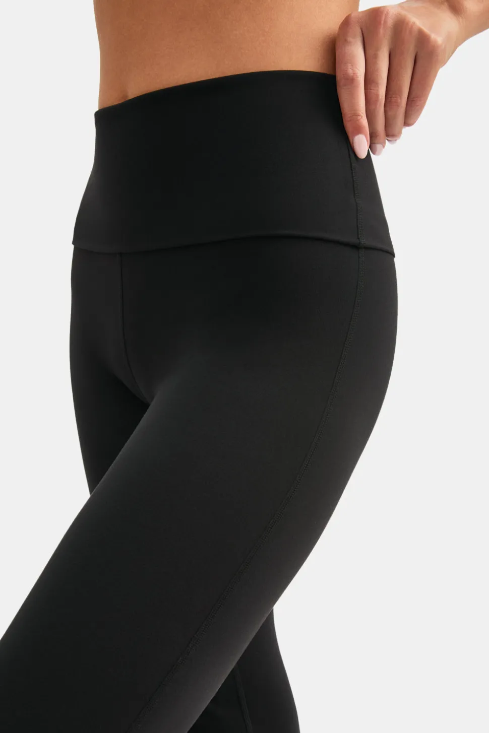 DayFlex Multiway Fold Waist Flared Yoga Pant - Shadow Black