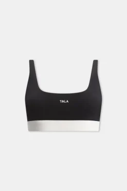 DayFlex Open Back Square Neck Sports Bra - Shadow Black And Ivory