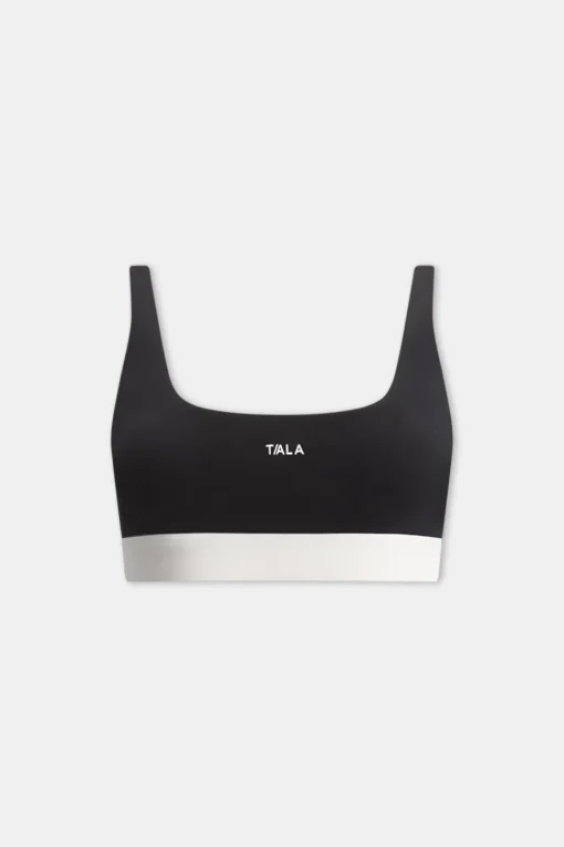 DayFlex Open Back Square Neck Sports Bra - Shadow Black And Ivory