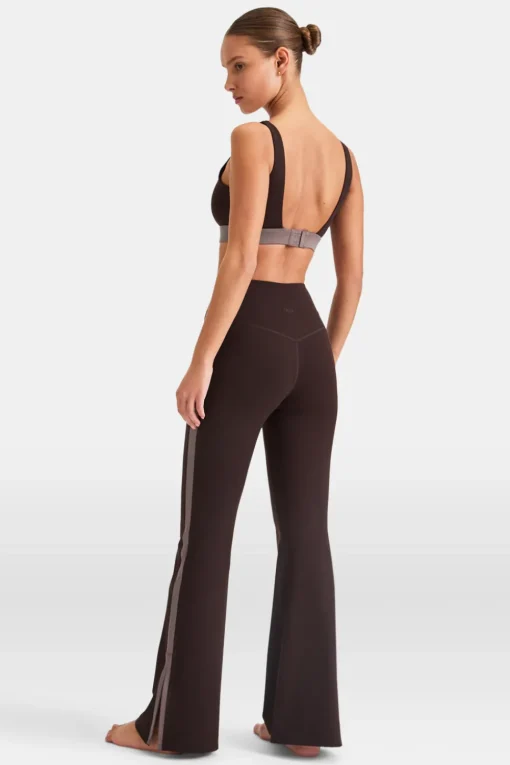 DayFlex Open Back Square Neck Sports Bra - Americano And Mocha