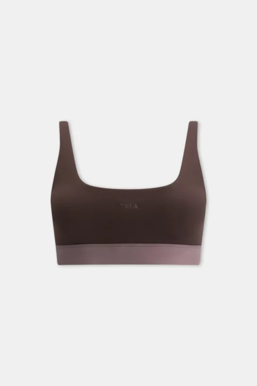 DayFlex Open Back Square Neck Sports Bra - Americano And Mocha