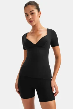 DayFlex Plunge Top - Shadow Black