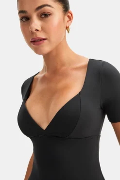 DayFlex Plunge Top - Shadow Black