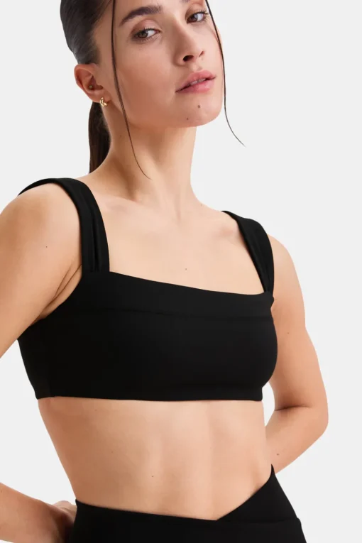 DayFlex Ruched Bandeau Sports Bra - Shadow Black