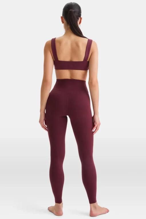 DayFlex Ruched Bandeau Sports Bra - Burgundy